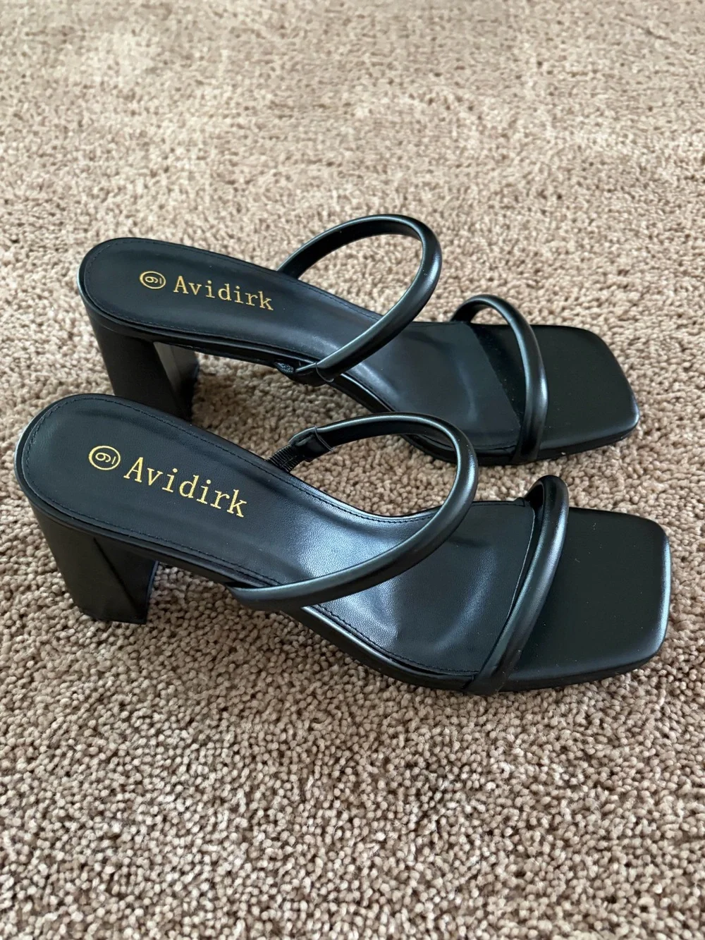 Black Platform Strappy Block Heel Sandals